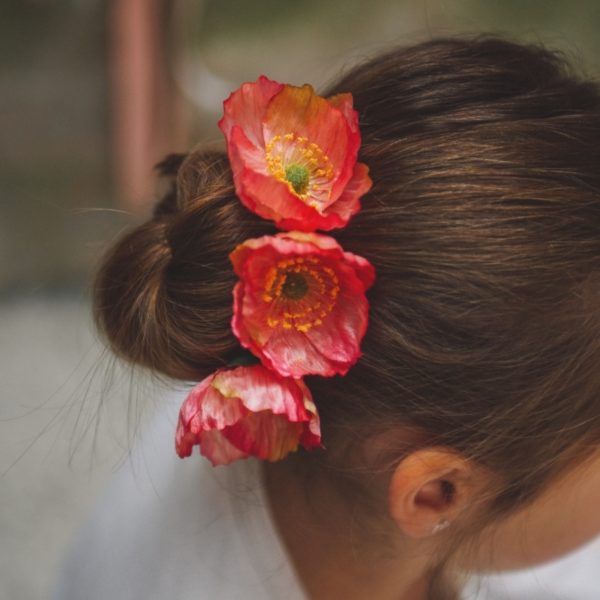 Décoration pour cheveux couronne de fleurs 2 color Rose pâle
