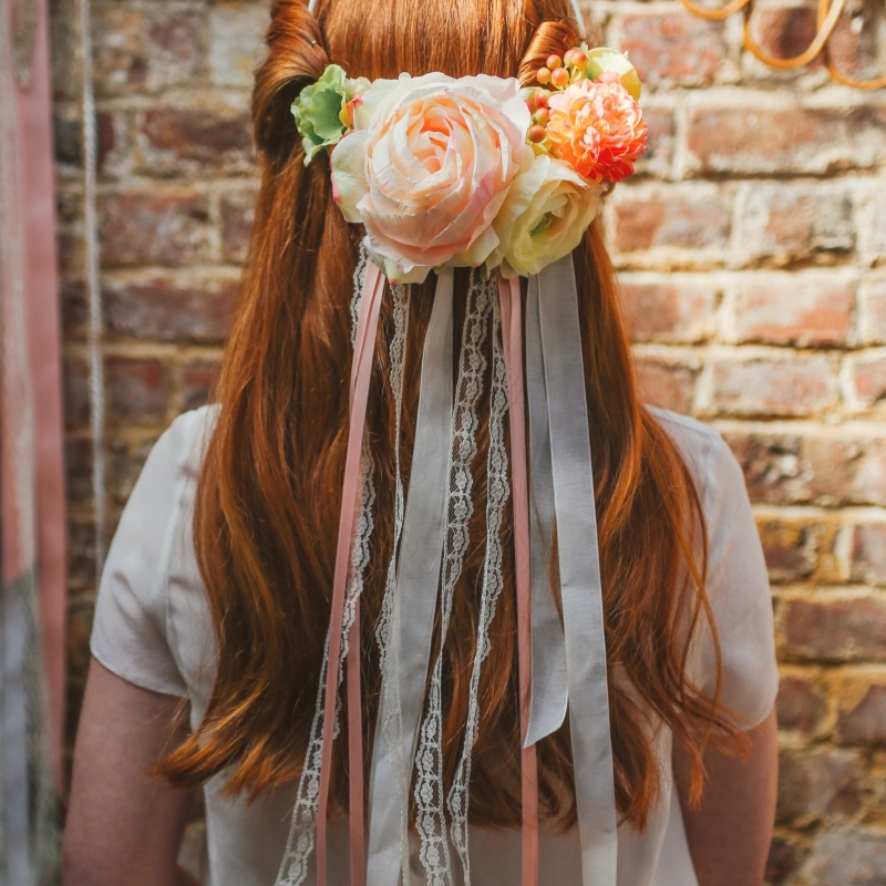 Bandeau bohème petite fille avec fleur